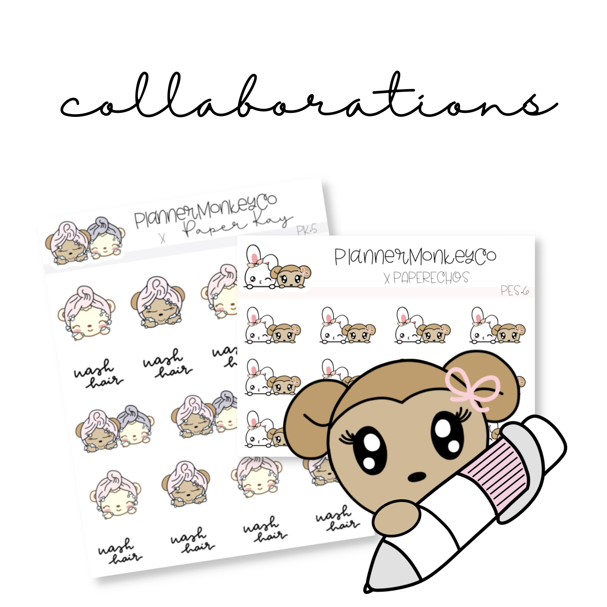 Balloons Planner Stickers Dot the Bear by Paper Kay 010 