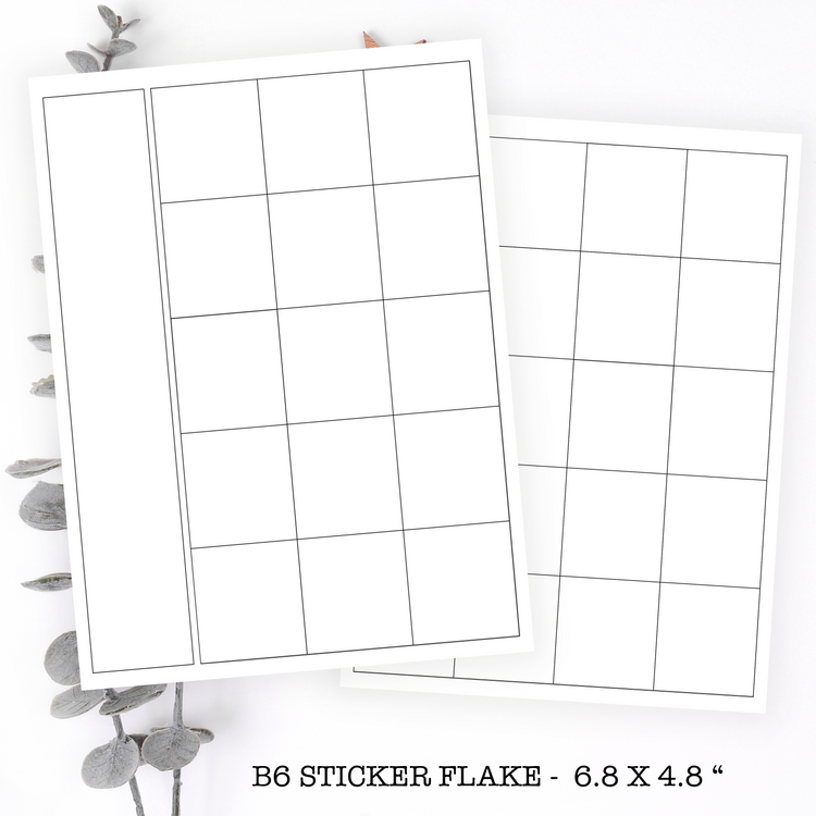 B6 Monthly Calendar Sticker Flake (2PG)