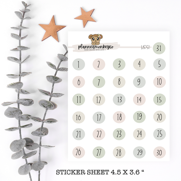 HS51 | Plant Date Dot Stickers
