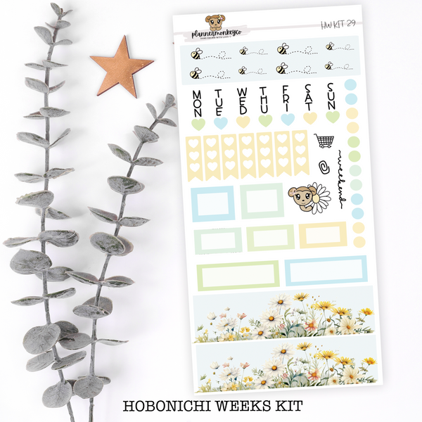 HWKIT29 | Hobonichi Weeks Kit ' Spring Daisies ' (PMC X KDMAKES)