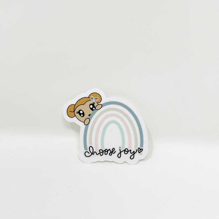 Choose Joy Macy Rainbow Vinyl Die Cut Sticker | Glossy