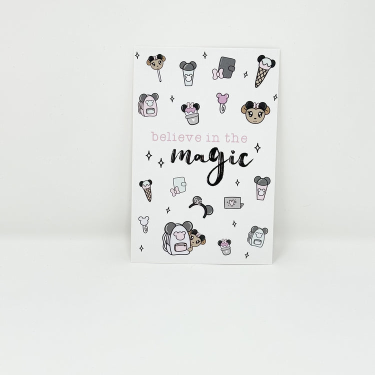 Believe in the magic journaling card 4x6