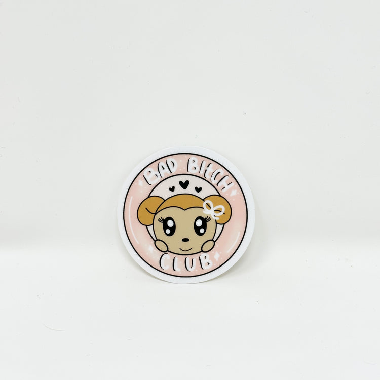 Bad Bitch Club Macy Vinyl Die Cut Sticker | Glossy