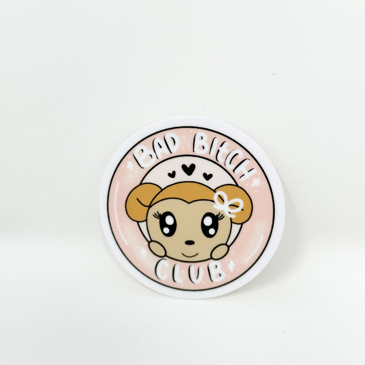 Bad Bitch Club Macy Vinyl Die Cut Sticker | Glossy