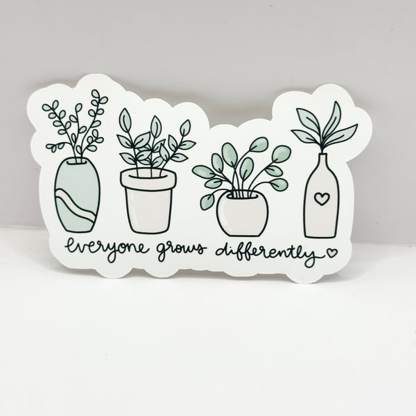 Everyone grows different die cut sticker | Sticker paper