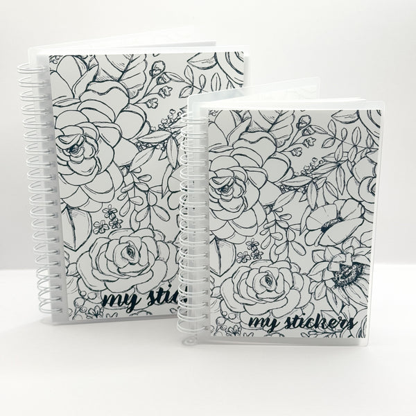 Minimal Wildflower My Stickers | 4x6 or 5x7 Reusable Sticker Collecting Book