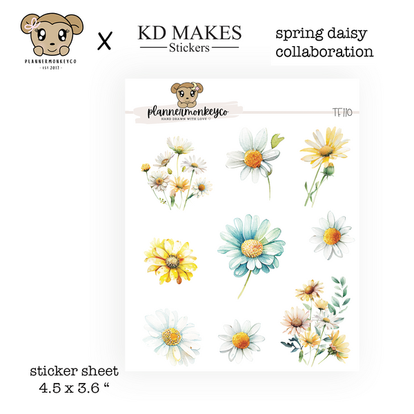 TF110 | Spring Daisy Doodle Deco (Transparent) (PMC X KDMAKES)