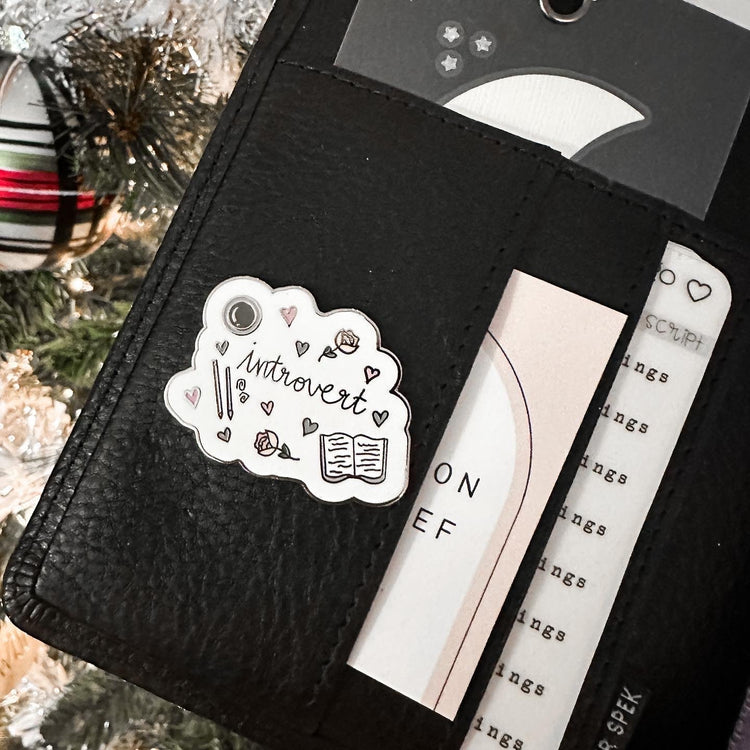Introvert Enamel Magnetic Planner Pin