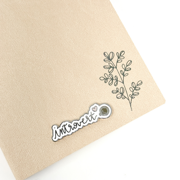 Introvert Script Enamel Magnetic Planner Pin
