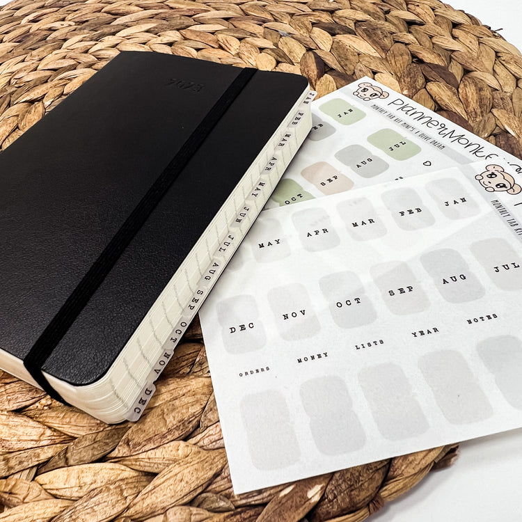 TF35 | " olive dream " Mini Monthly Tab Kit (Transparent)
