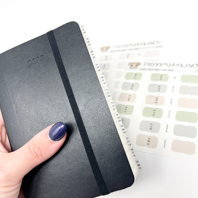 TF34 | " freely noted " Mini Monthly Tab Kit (Transparent)