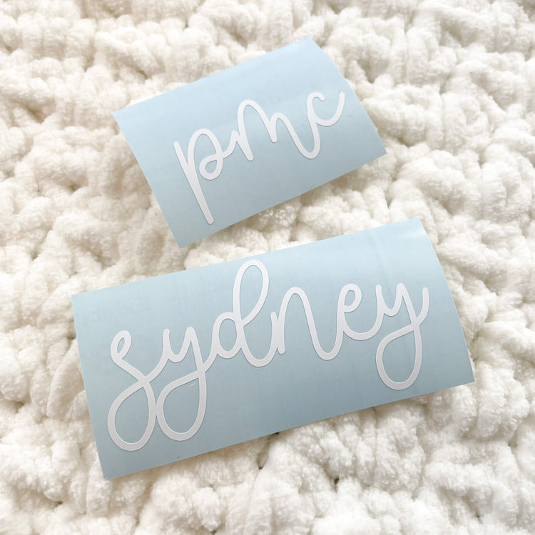* Fun * Script CUSTOM VINYL | White or Black *MADE TO ORDER*