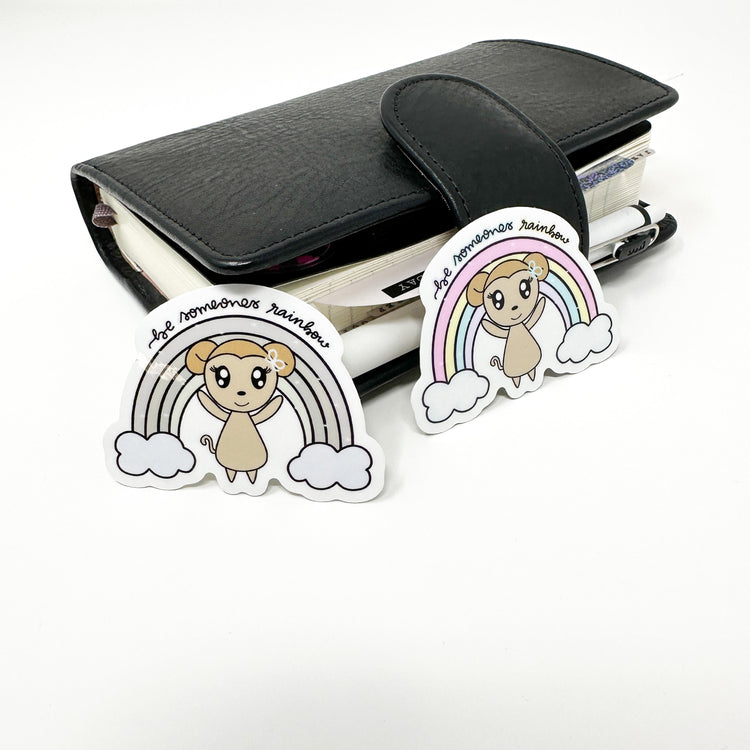 Be someone's Rainbow Vinyl Die Cut Sticker | Glossy White