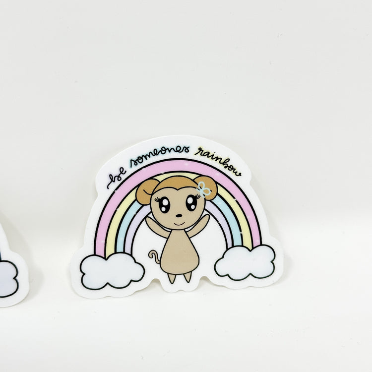 Be someone's Rainbow Vinyl Die Cut Sticker | Glossy White