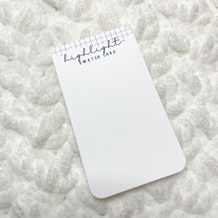 Minimal Highlight Swatch Planner Card (Die Cut)