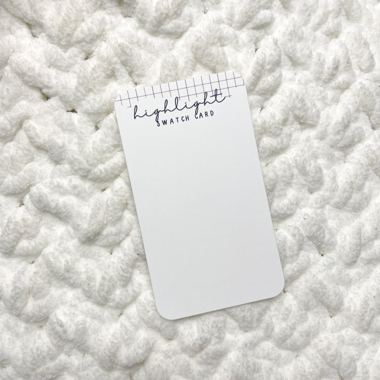 Minimal Highlight Swatch Planner Card (Die Cut)
