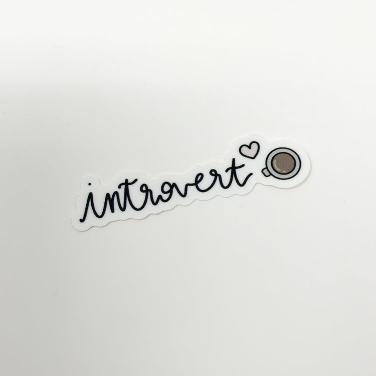 Introvert (small version) Vinyl Die Cut Sticker | Matte Or Glossy