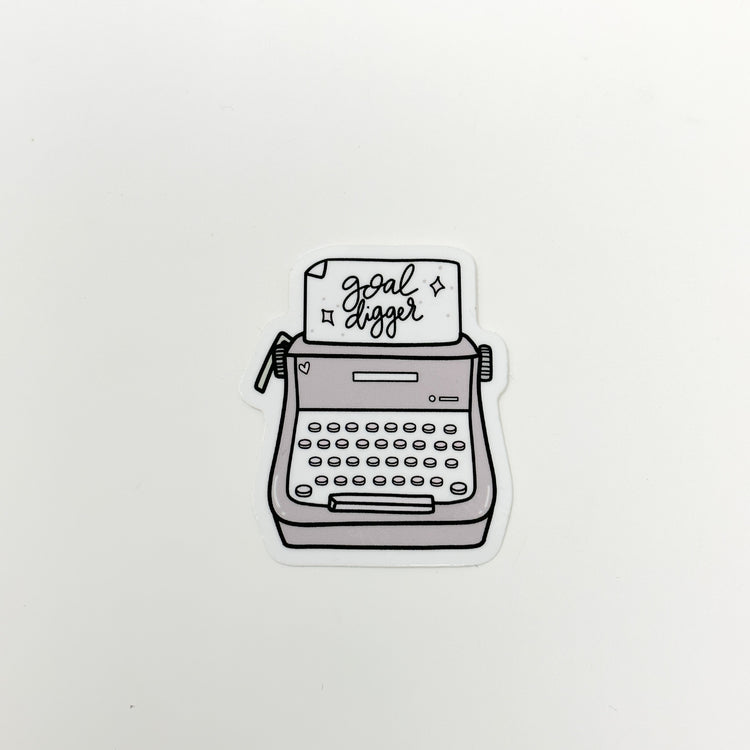Purple Goal Digger Vinyl Die Cut Sticker | Glossy