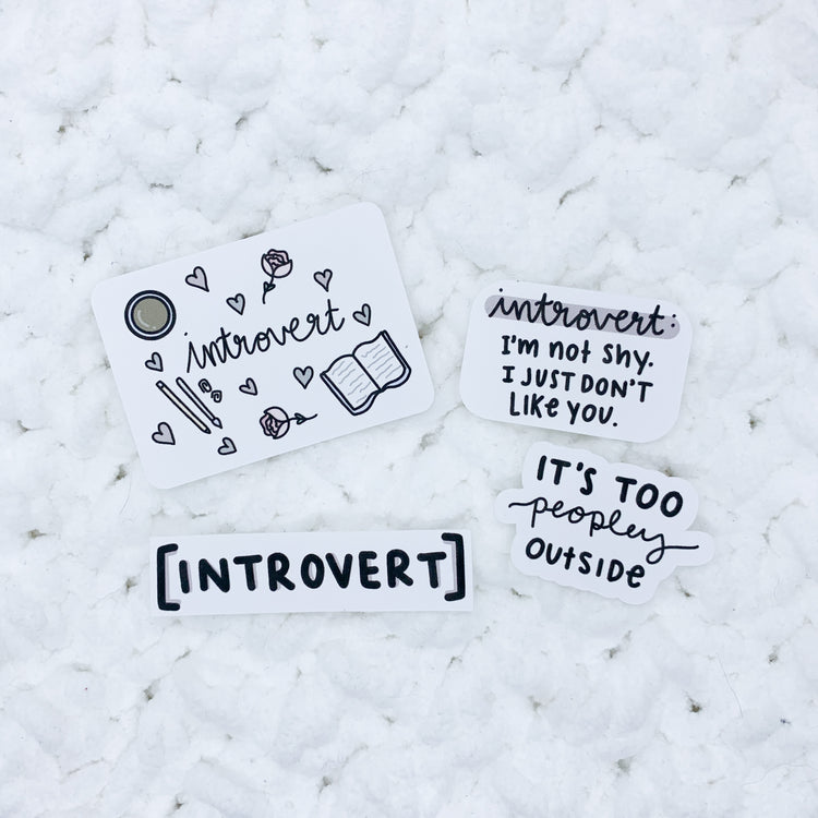 Introvert Die Cut SET of 4 | STICKER PAPER