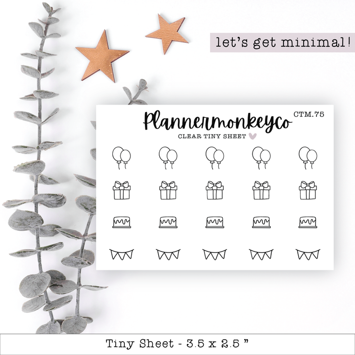 a sheet of paper with a picture of a present on it