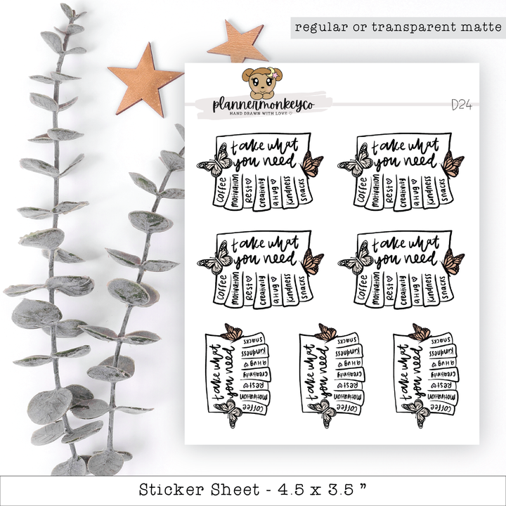 a sheet of paper with a sticker sheet attached to it