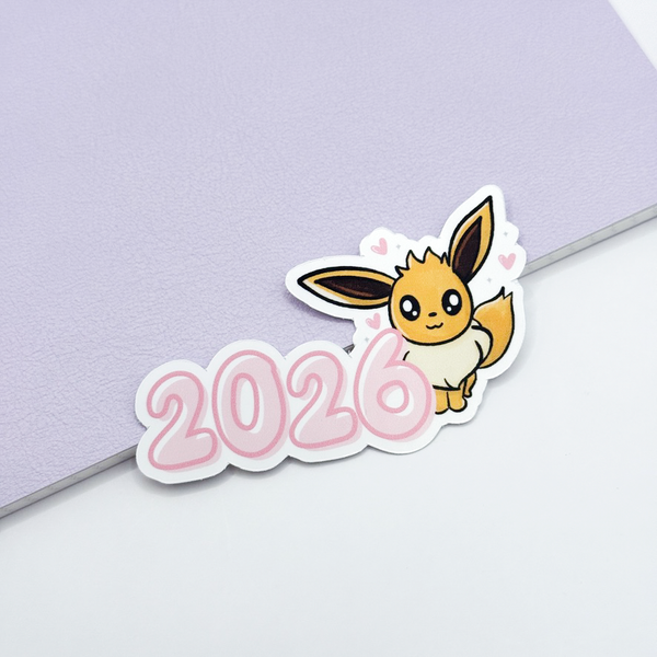 2026 Cute Vee Planner Pal Die Cut (Glossy Sticker Paper)