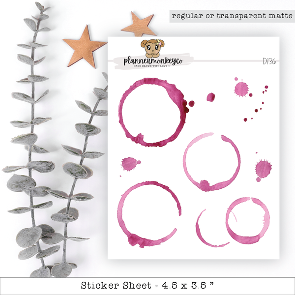 a picture of a sticker sheet with a picture of a plant