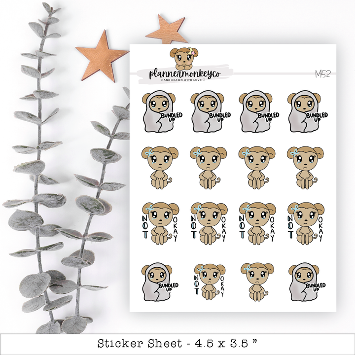 a sticker sheet of a koala bear