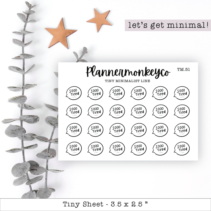 a planner sticker with a plant next to it
