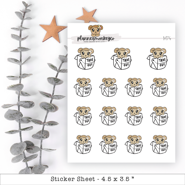 a sheet of stickers with a teddy bear on it