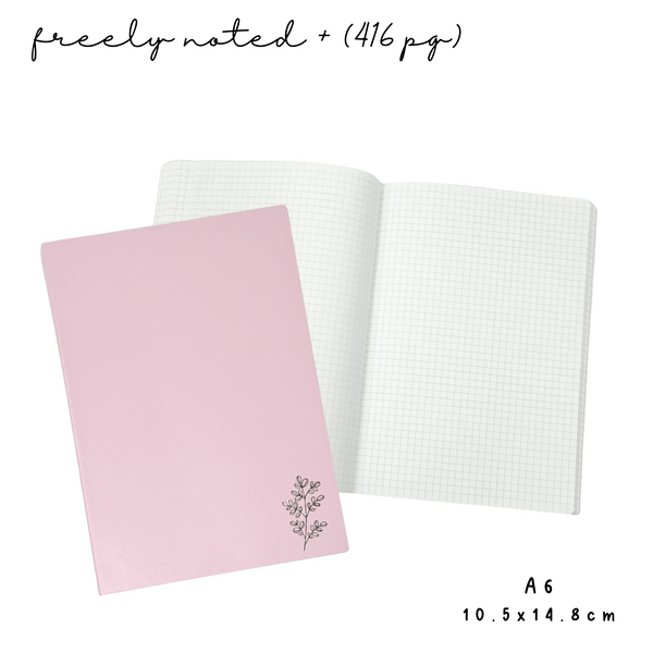 A6 | Pink Freely Noted + (416pg) | Tomoe River Paper Notebook