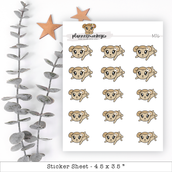 a sticker sheet with stickers of a dog