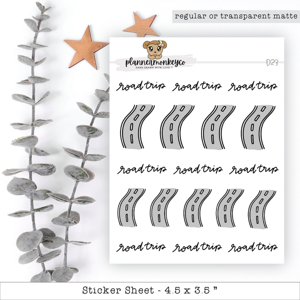 a sheet of stickers with a picture of a plant