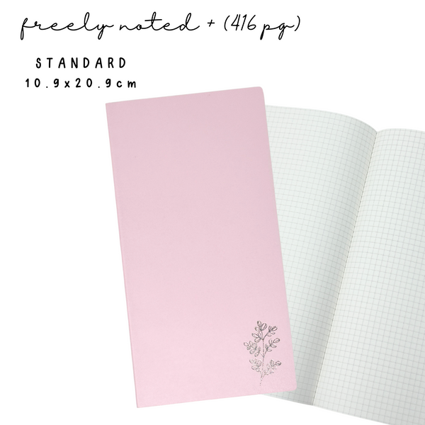 Standard | Pink Freely Noted + (416pg) | 52 gsm Tomoe River Paper Notebook (No Monthly Calendars)