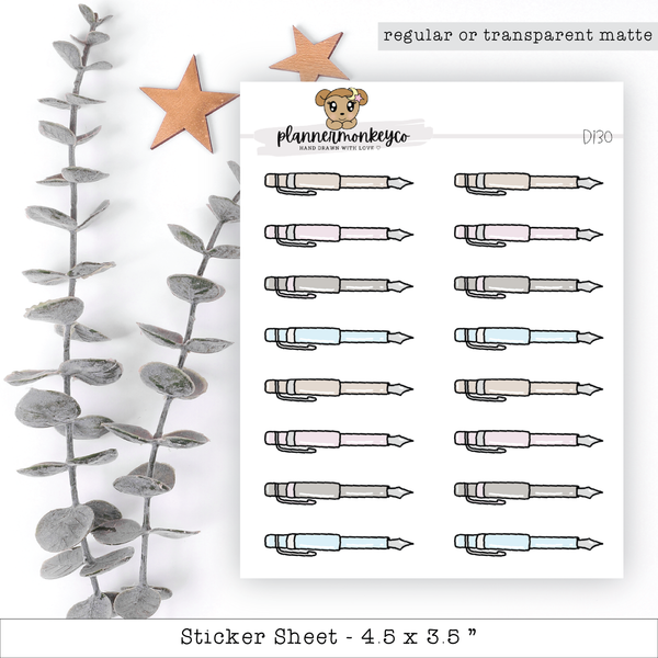 a sheet of stickers with different shapes and sizes
