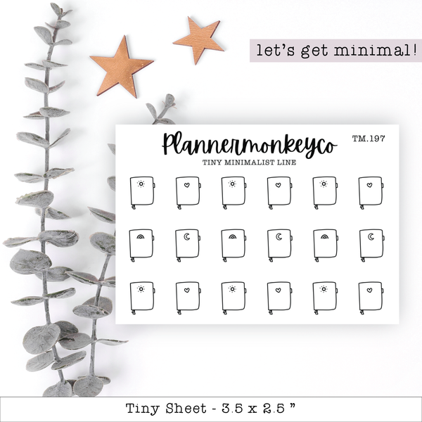 a planner with three stars on top of it