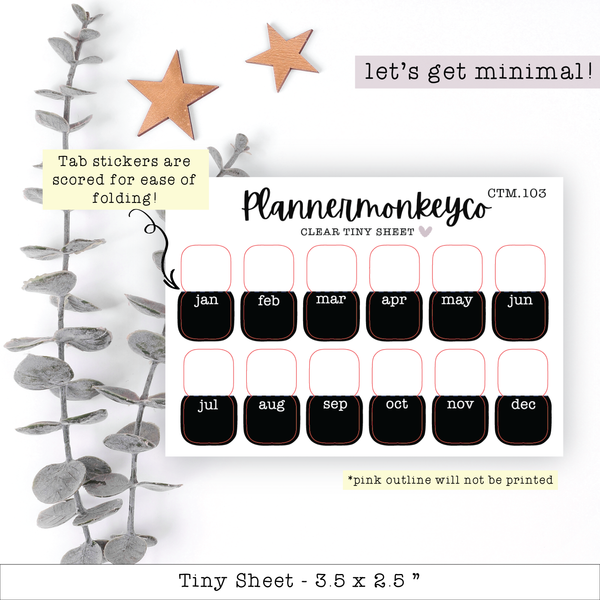 a planner sticker with a plant next to it