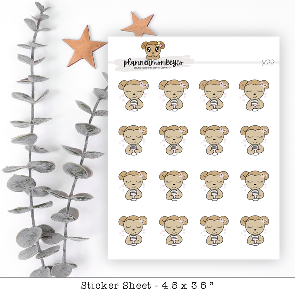 a sticker sheet with a teddy bear on it