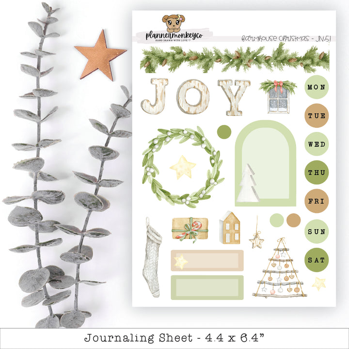 a picture of a christmas sticker sheet