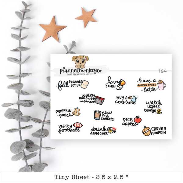 a paper with a bunch of stickers on it