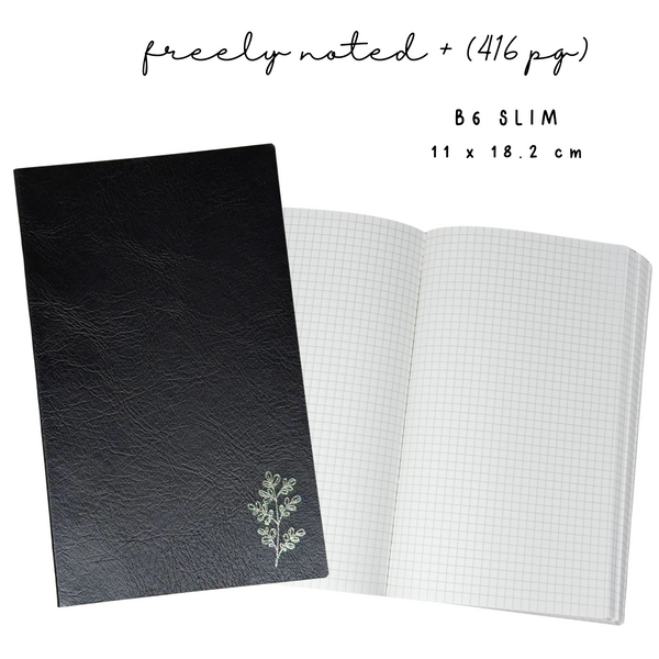 B6 Slim | Black Freely Noted + (416pg) | Tomoe River Paper Notebook