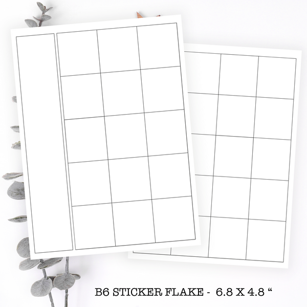 B62 | B6 Monthly Calendar Sticker Flake (2PG)