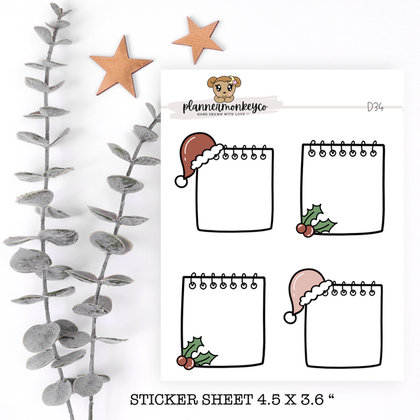 D34 | Big Holiday/Christmas Note Box Doodles