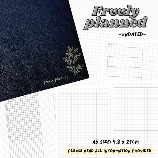 A5 Freely Planned Undated Planner  | 52GSM Tomoe River Paper