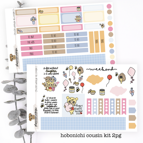 HC.1 | Hobonichi Cousin Weekly 2Pg Kit  ' Pooh and Friends '