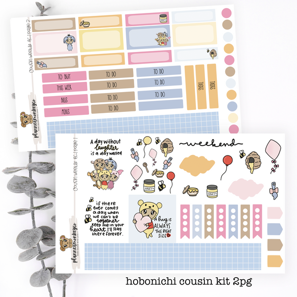HC.1 | Pooh and Friends Hobonichi Cousin Weekly 2Pg Kit