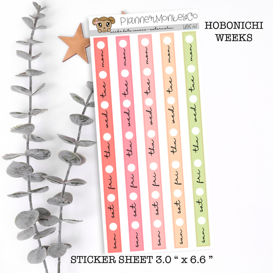 HOF.41 | Hobonichi Weeks Date Cover Strips ' Watermelon '