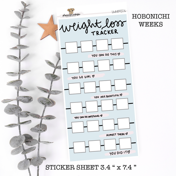 HWNOTES14 | Hobonichi Weeks ' Weight loss tracker ' Large Sticker12