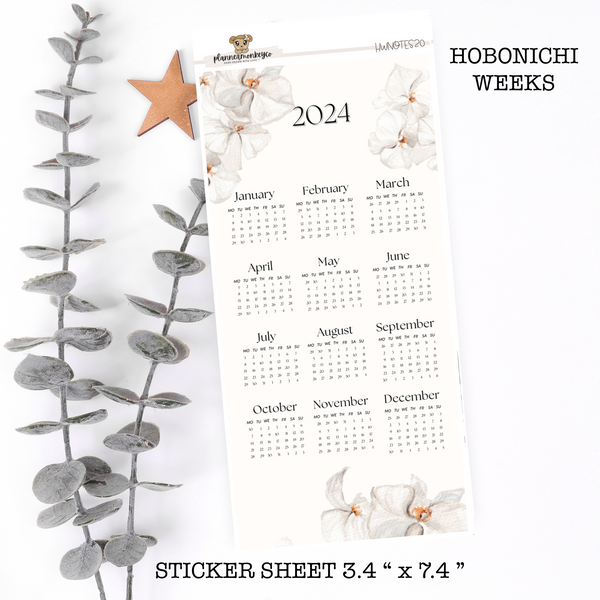 HWNOTES31 | Hobonichi Weeks 2024 Orchid Yearly Page Sticker