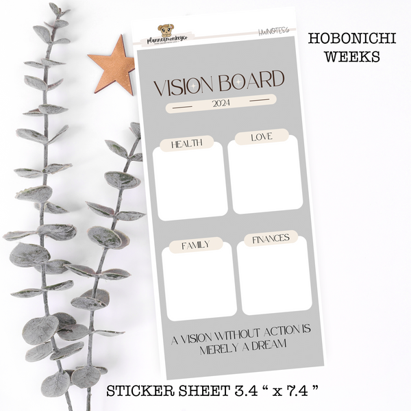 HWNOTES6 | Hobonichi Weeks 2024 Vision Board Large Sticker